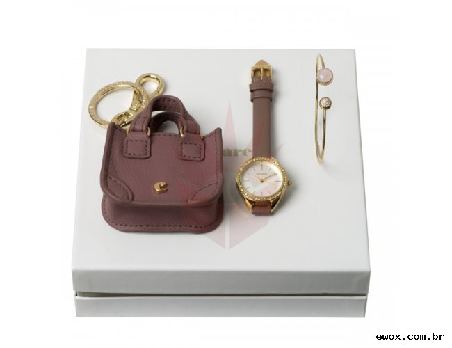 Kit pulseira, chaveiro e relgio