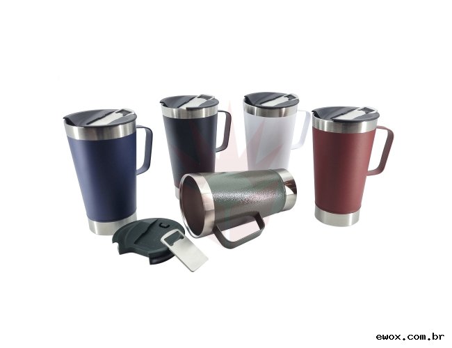 Caneca Trmica Inox com Abridor 550ml