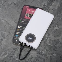 Power Bank 10.000mAh com Lanterna e Multissadas