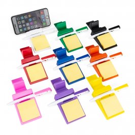 Suporte Plstico Celular com Caneta e Bloquinho